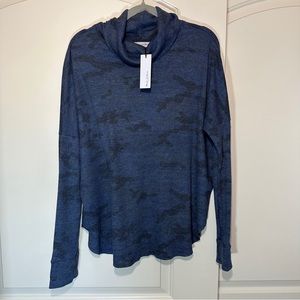 Michael Stars Blue Camo Long Sleeve Top